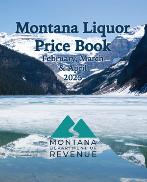 cover of liquor price book for February through April 2025