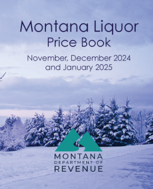 cover of liqour price book for November 2024 through January 2025