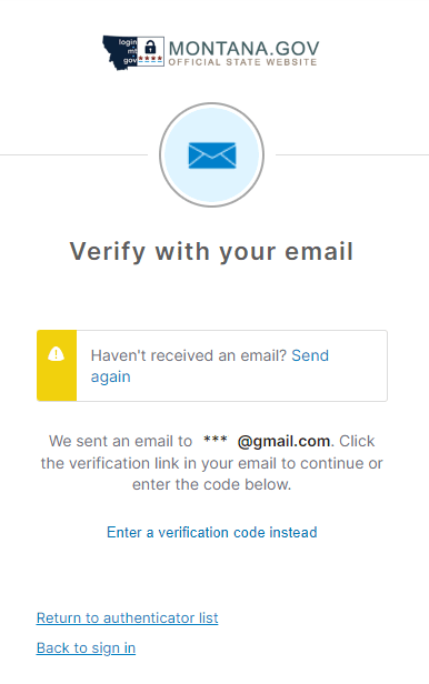 Email verification screenshot